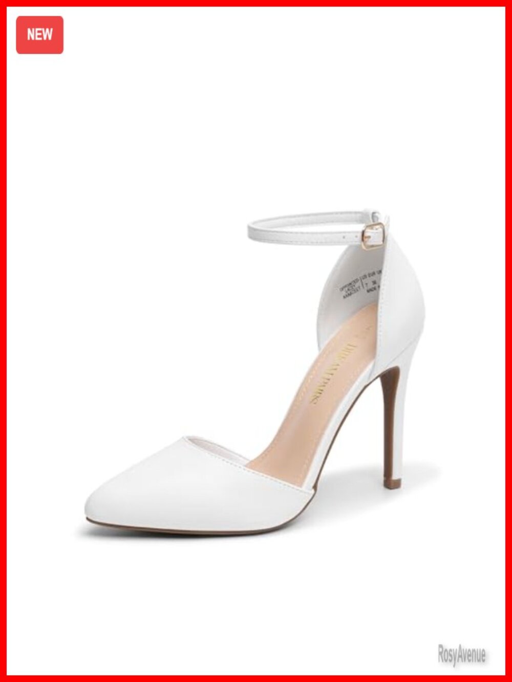 DREAM PAIRS Women's High Stiletto Dress Heels Pumps Pointed Toe Ankle Strap